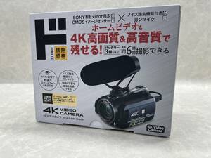 新品未使用♪ #24034 ドン・キホーテ 情熱価格 4Kビデオカメラ SONY製 Exmor RS CMOSイメージセンサー搭載 DV-AC3-2-BK