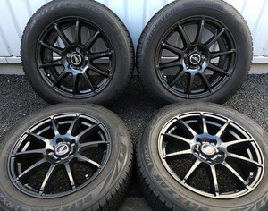 ☆凹バリ山凹☆ブリヂストン スタッドレス ブリザックVRX2 215/60R17 & アルミ 4本 20年☆C-HR,カローラクロス,レクサスUX,オデッセイ他