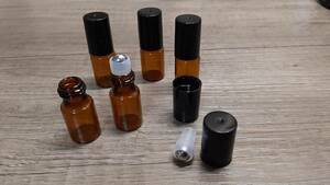 ロールオン式 ガラスボトル 3ml 5本セット 遮光瓶