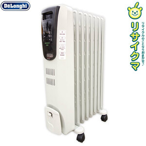 【中古】M▽Delonghi デロンギ デジタルラディアント オイルヒーター 1200W ホワイト 木造～5畳 鉄筋～8畳 KHD410812 (25819)