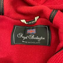 A-615 英国製 イギリス製 ROYAL BURLINGTON ロイヤルバーリントン ダッフルコート コート 羽織 レッド メンズ_画像4