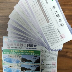 藤田観光 株主優待券10枚 日帰り施設ご利用券2枚 箱根小涌園ユネッサン 下田海中水族館