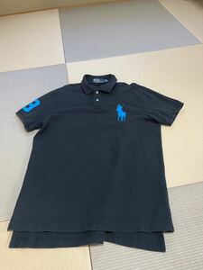 POLO BY RALPH LAUREN ポロ ラルフ ローレン 半袖 ポロシャツ ビッグポニー 刺繍　黒 サイズ L 多少使用感あるも良品