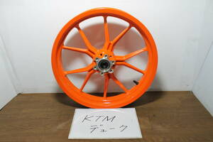 ☆　KTM　デューク390　RC　Fホイール　フロントホイール　オレンジ　MT3.0×17　美品　DUKE　390デューク