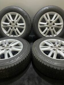 215/60R16 BRIDGESTONE/VRX2 17年製 トヨタ マークX 純正 16インチ 7J ＋50 114.3 5H スタッドレス 4本 クラウン エスティマ (南5-D635)