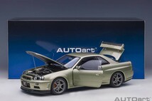 Aa 1/18 R34 GT-R Vスペック II NUR（ミレニアムジェイド）77404 新品未開封 BNR34 GTR nismo オートアート_画像1