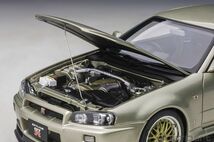 Aa 1/18 R34 GT-R Vスペック II Nru BBS ホイール（ミレニアムジェイド）77405 新品未開封 BNR34 GTR nismo オートアート_画像7