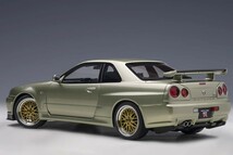 Aa 1/18 R34 GT-R Vスペック II Nru BBS ホイール（ミレニアムジェイド）77405 新品未開封 BNR34 GTR nismo オートアート_画像3