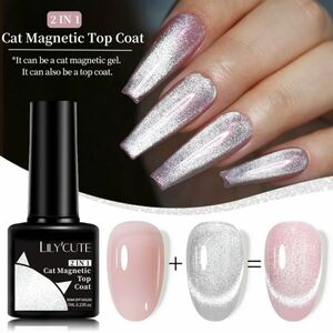 2本セット　ジェルネイル　LC-Y03 Cat Top Coat マグネットジェル　ネイル　ネイルセット