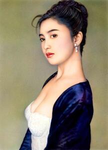 Art hand Auction Original print Goro Ishikawa Beautiful Woman Blue Flame, artwork, painting, portrait