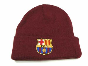 FC Barcelona ニット帽 バーガンディ ラ・リーガ バルセロナ フリーサイズ 男女兼用 ビーニー 帽子 【新品未使用品】 ◆アウトレット◆