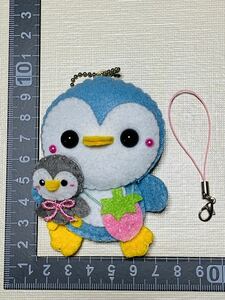 ハンドメイド☆フェルト☆ペンギン☆ストラップ☆ブローチ☆ボールチェーン ☆手作り☆