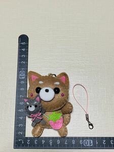 ハンドメイド☆フェルト☆芝犬ストラップ☆ブローチ☆ボールチェーン ☆手作り☆