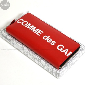 新品 COMME des GARCONS Wallet SA0110HL HUGE LOGO レッド コムデギャルソン ウォレット ロング レザー 財布 長財布 ヒュージ ロゴ 赤