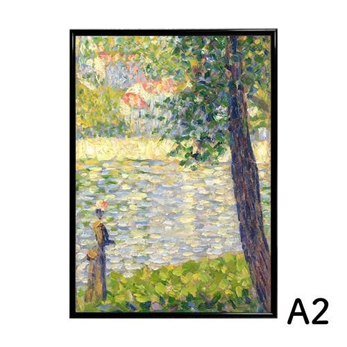 A2 Poster Georges Seurat Morning Walk Matte Coated Paper Interior Art Poster Relax Scenery Flower, printed matter, poster, others