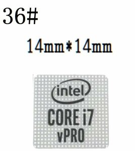 36# 新世代【CORE i7vPro】エンブレムシール　■14*14㎜■ 条件付き送料無料