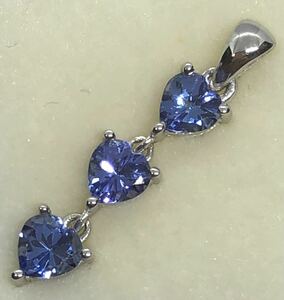 [K18WG][60 times magnifier clean ] Special . tanzanite pendant top 0.8ct