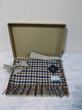 極美品 Aquascutum アクアスキュータム カシミヤ マフラー_画像1