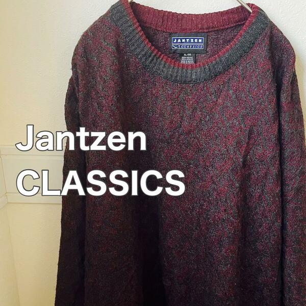 ジャンセン Jantzen CLASSICS 総柄 アクリル　ニット　セーター