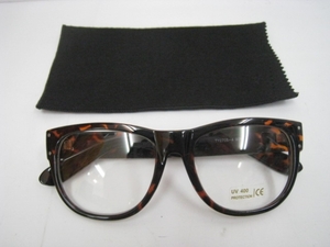 ウェリントン 伊達眼鏡 2705 メガネ めがね 鼈甲色 べっ甲 UVプロテクション