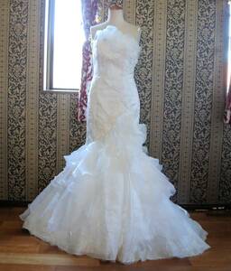 KOKI mermaid line high class wedding dress 11 number L size white long train 