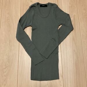 FLORENT Florent khaki cut and sewn rib T-shirt tops 