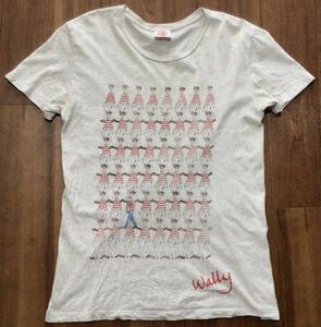 ウォーリーを探せ Tシャツ Mサイズ★グレー Where‘s Wally イラスト 半袖