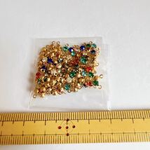 ガラスチャーム ガラスコネクターチャーム ラウンド 2カン付き　　3mm 100個_画像2