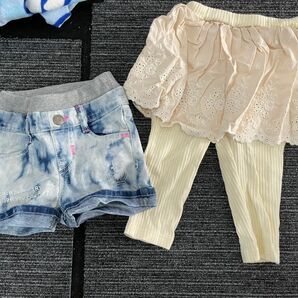 【８０】ショートパンツ デニムショートパンツ　女の子服　ベイビードール　#9