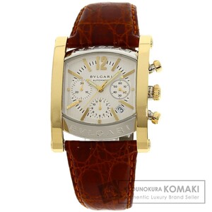 BVLGARI AA48C6SGLDCH ASHOMO Часы с хронографом K18 Желтое золото Кожа Мужчины Б/У