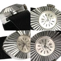 ROLEX ロレックス 2000 カメレオン 1951年製 アーモンド 腕時計 K18ホワイトゴールド 革 レディース 中古_画像9