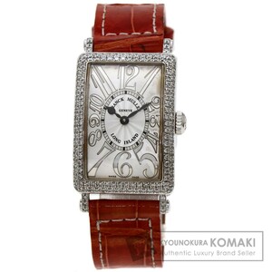 Франк Мюллер Франк Мюллер 902QZD Long Island Watch K18 Кожаные кожаные женщины из белого золота