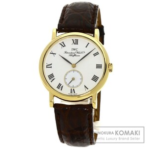 IWC I Dub dragon si-IW2534 Portofino wristwatch K18 yellow gold leather men's used 