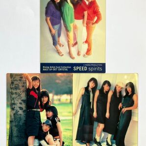SPEED スピード クリスタル クリア カード 3枚 セット ライジングアーティスト タレント 歌手 インサート トレカ 天田