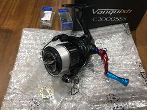 シマノ 19ヴァンキッシュ C2000SSS IOSラインローラーSシステム ドライブ エアーステア 菅釣りアジングSHIMANO VANQUISH 美品 使用数回