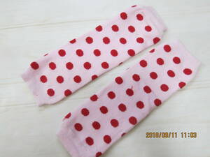  for baby [ leg warmers ]708090 girl combined use socks tights polka dot dot 