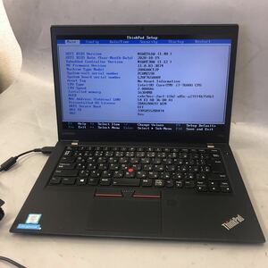 JXJK3874 【ジャンク】Lenovo ThinkPad T470s /Core i7-7600U 2.80GHz/ メモリ:16GB / SSD：なし/カメラ /動作未確認/BIOS確認済