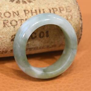 J1057 ヒスイ 翡翠 リング 指輪 15号 ミャンマー ジェイド ジェダイト 送料無料