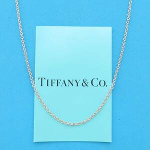 【送料無料】 美品 Tiffany&Co. ティファニー ミディアム チェーン シルバー ネックレス SV925 46cm OS63