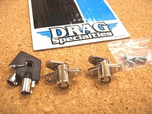Drag Specialties・～2013ツーリング・サドルバックラッチ キーシリンダーセット　3501-0867　ハーレー