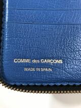 COMME des GARCONS コムデギャルソン レザー財布 財布 二つ折り財布 ラウンドファスナー ブラック _画像4