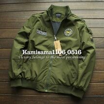 G484※XXXL→XXL程度★新品 春夏*Air Force*MA-1ワッペン 薄手 フライトジャケット ブルゾン ナイロン ジャンパー_画像1