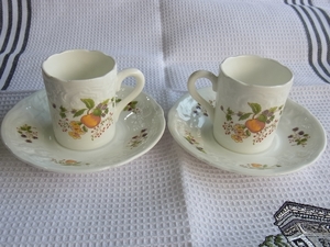 未使用★イギリス★COALPORT コールポート★デミタスカップ & ソーサー★2客セット★WENLOCK FRUIT