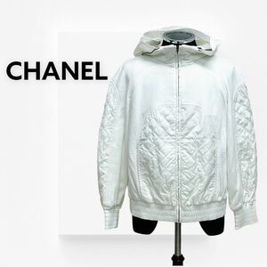  high class CHANEL Chanel P60990V46242 matelasse quilting switch nylon cotton Zip up Parker lady's P60990V46242