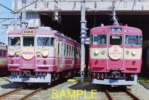 ☆90～00年代鉄道9jpgCD[勝田電車区撮影会(455系訓練車と415系赤電色並び)]☆