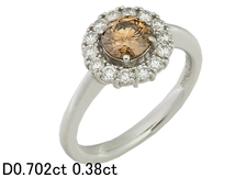 音羽屋■ ダイヤモンド/0.702ct 0.38ct Pt900 プラチナ デザイン リング 12.5号 仕上済【中古】_画像1