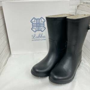 [05] regular price 4,900 jpy lady's rain boots unused goods M size middle black (2)