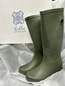 【08】（3）長靴 カーキ レディース 雨靴 レインシューズ 未使用品 Mサイズ