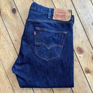 美品 リーバイス Levi‘s 501 W38 L34 LEVI STRAUSS ＆ CO デニム ジーンズ ワークウェア アメカジ 赤タブ フロントボタン 濃紺 P1089