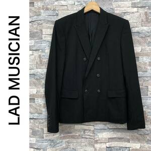 LAD MUSICIAN ラッドミュージシャン メンズ DOUBLE BREATED JACKET テーラードジャケット ダブル 総裏地 サンプル ブラック 黒 サイズ46